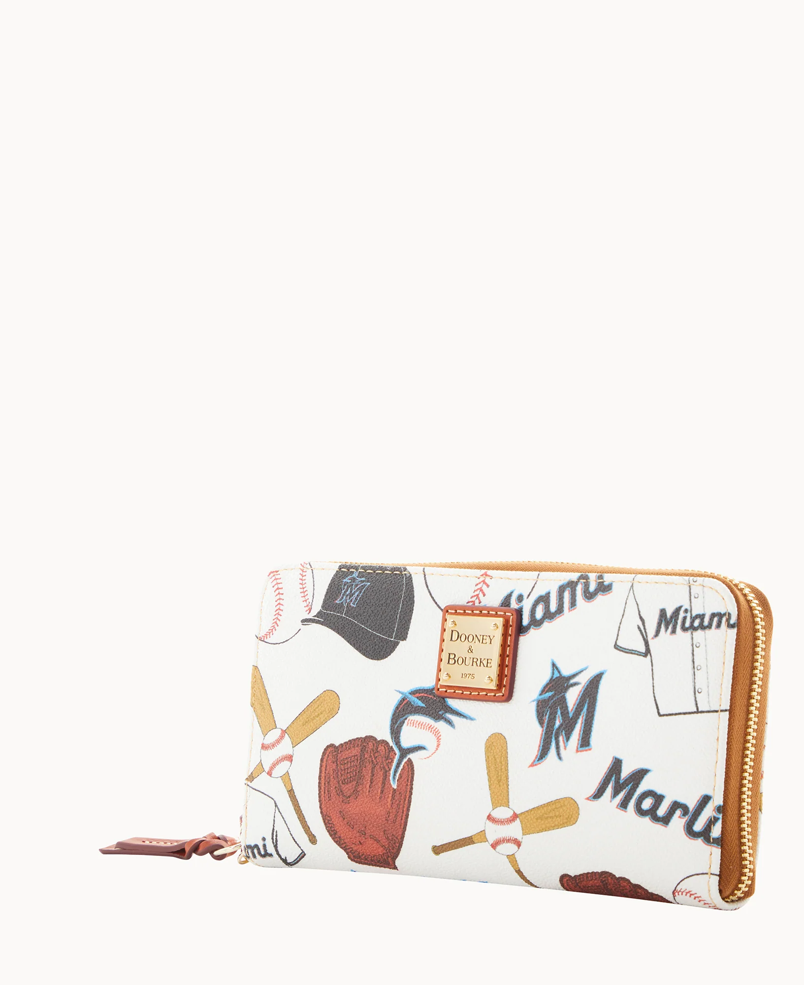 MLB Marlins Large Zip Around Wristlet