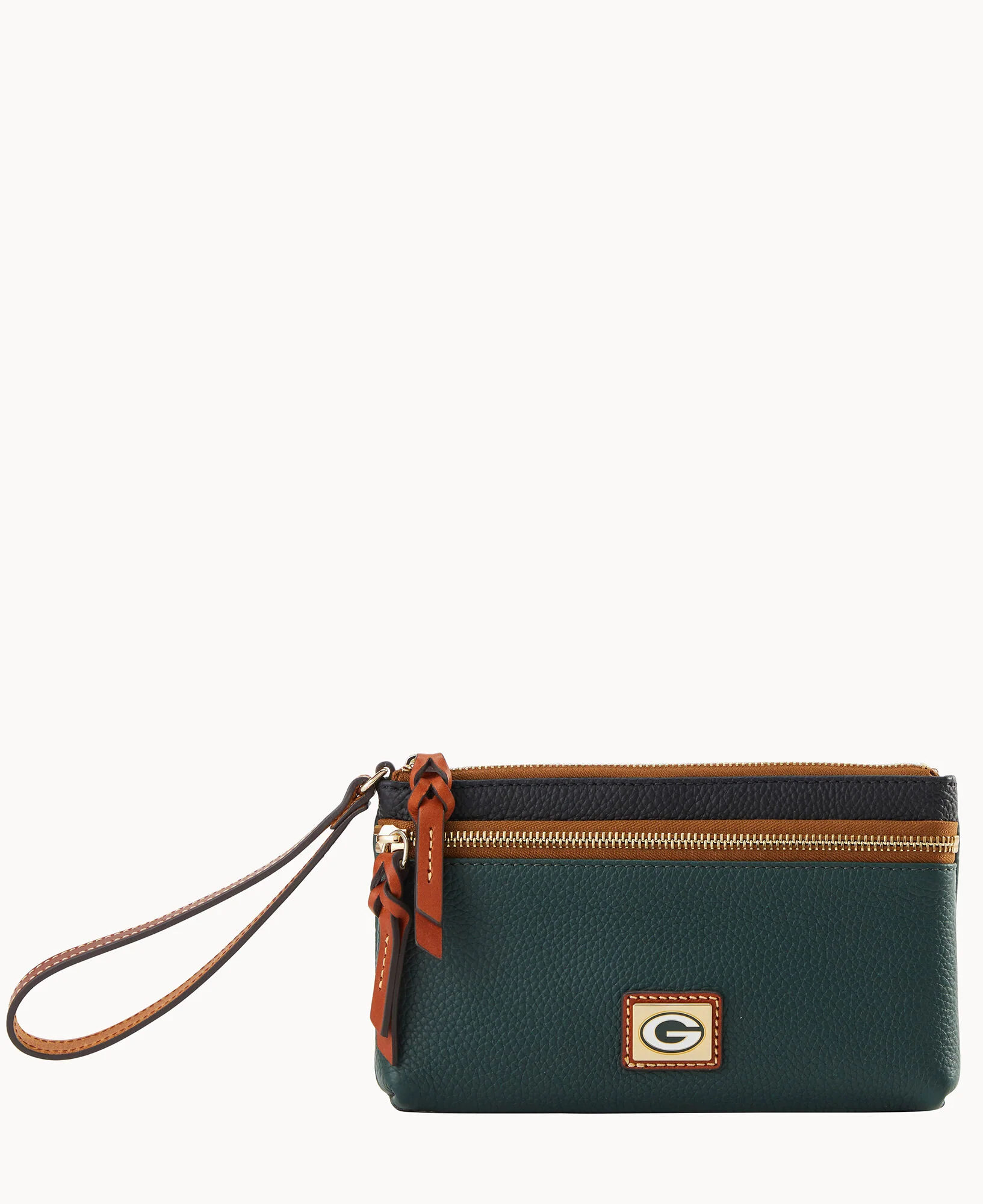 NFL Packers Double Zip Wristlet