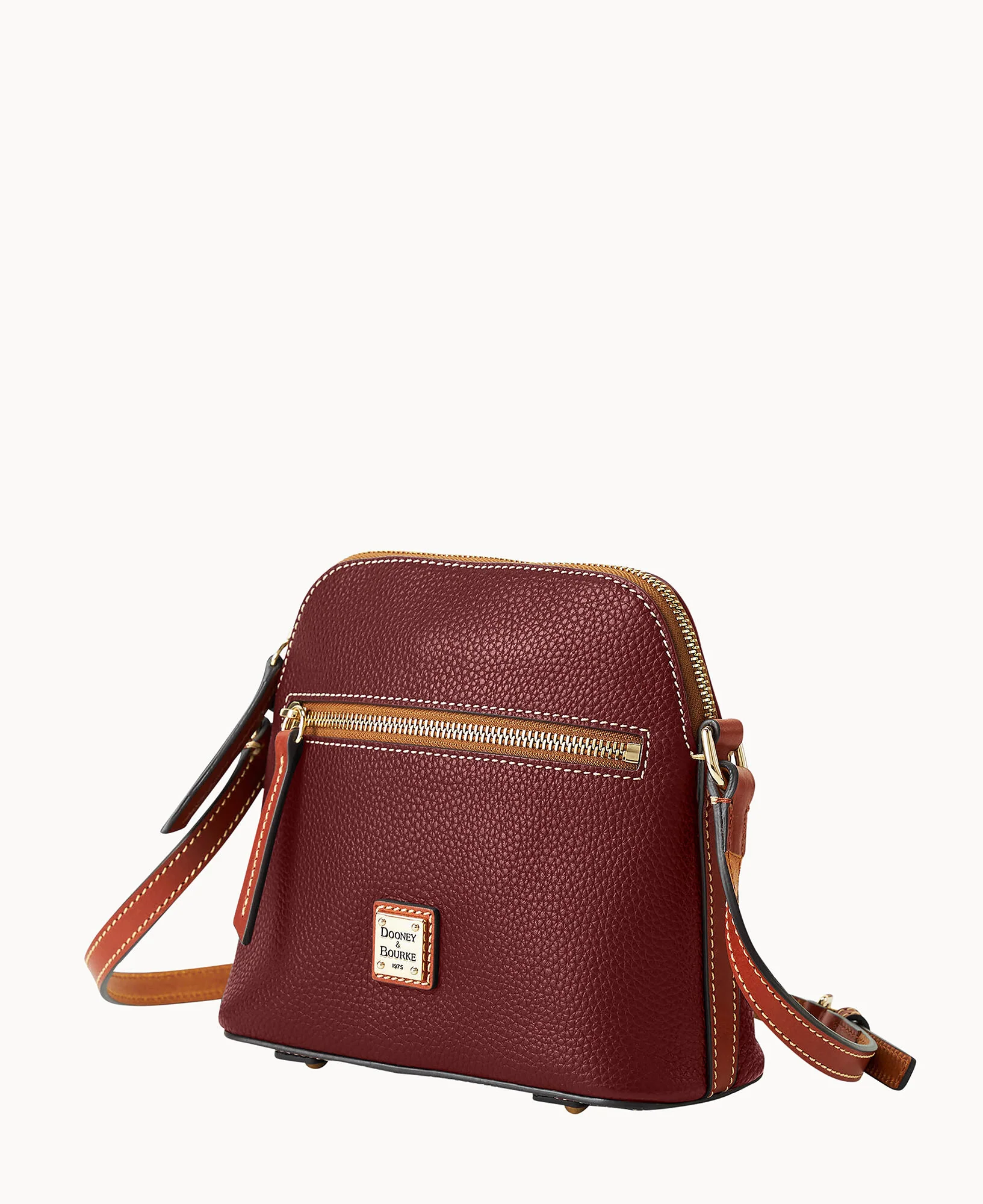Pebble Grain Domed Crossbody