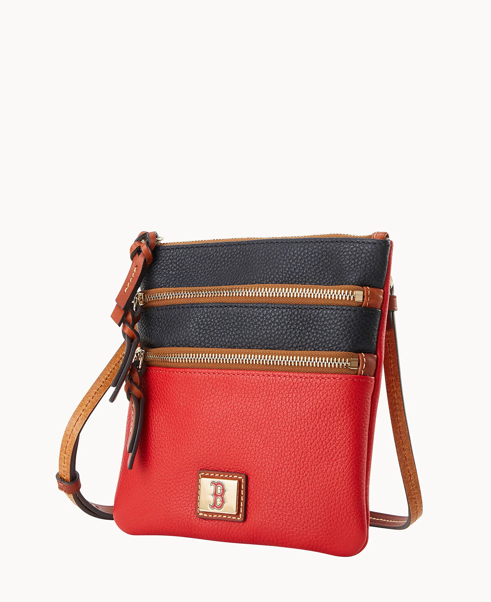MLB Red Sox Triple Zip Crossbody