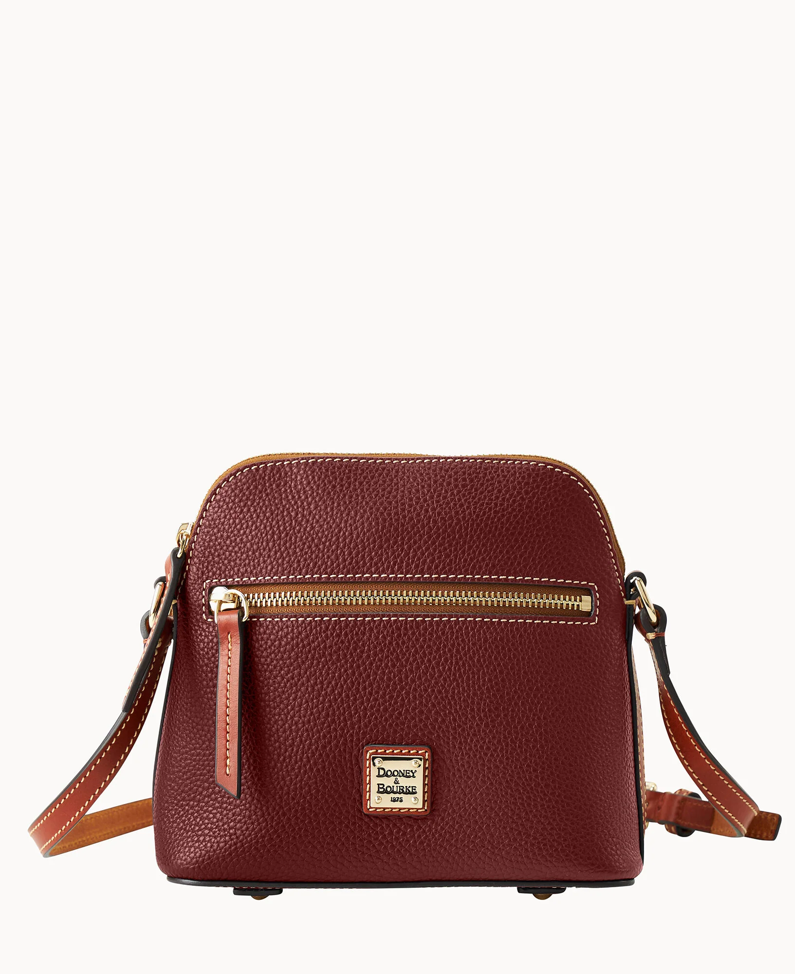 Pebble Grain Domed Crossbody