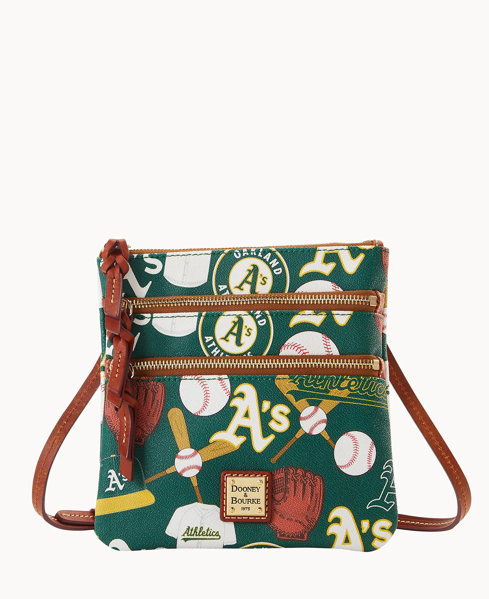 MLB Athletics Triple Zip Crossbody