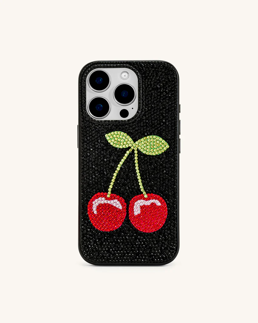Cherry Phone Case - Multicolor Black