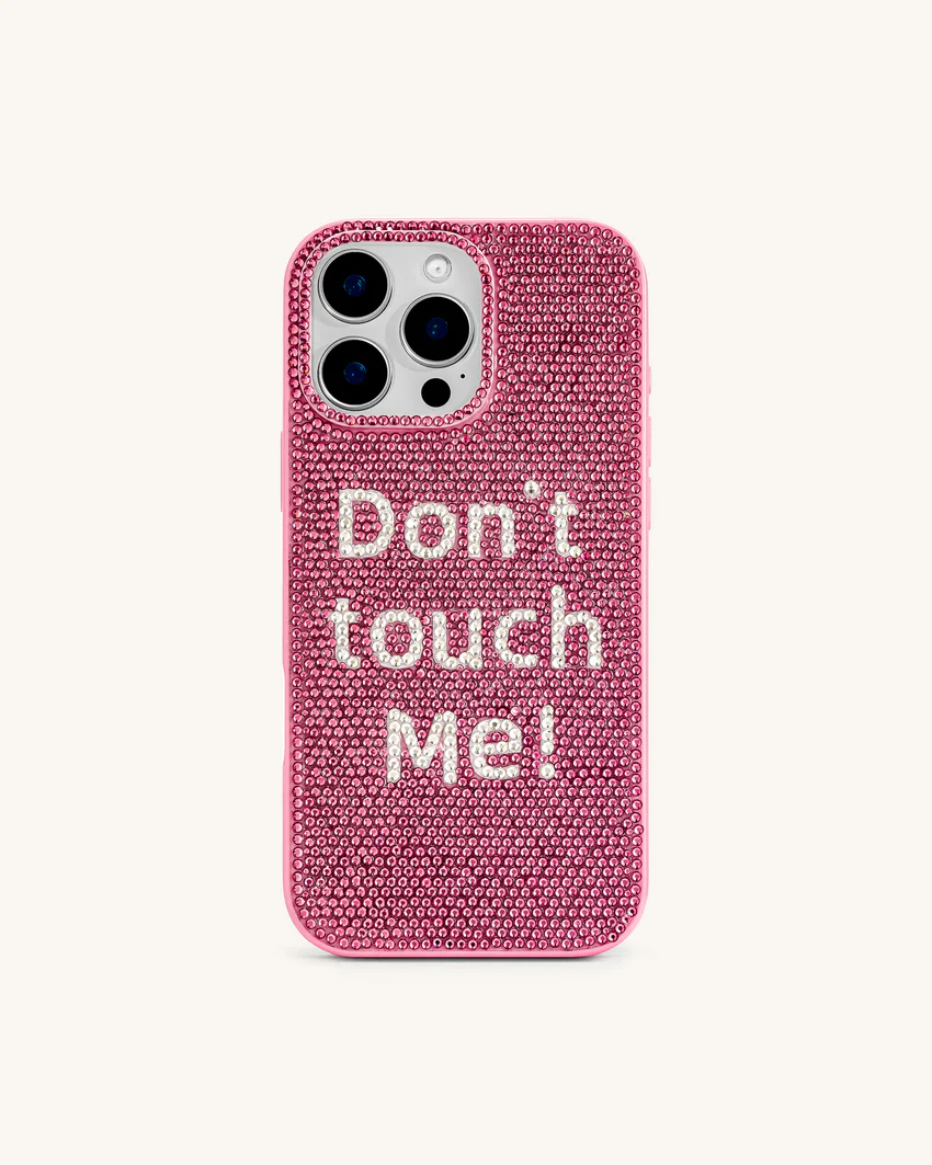 Don't Touch Me! iPhone Case - Multicolor Pink