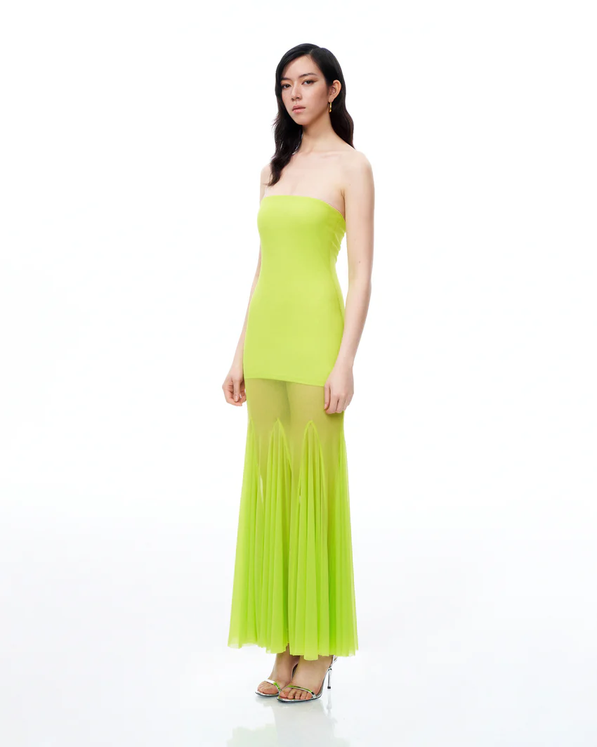 Thalassa Mesh Dress - Lime Green