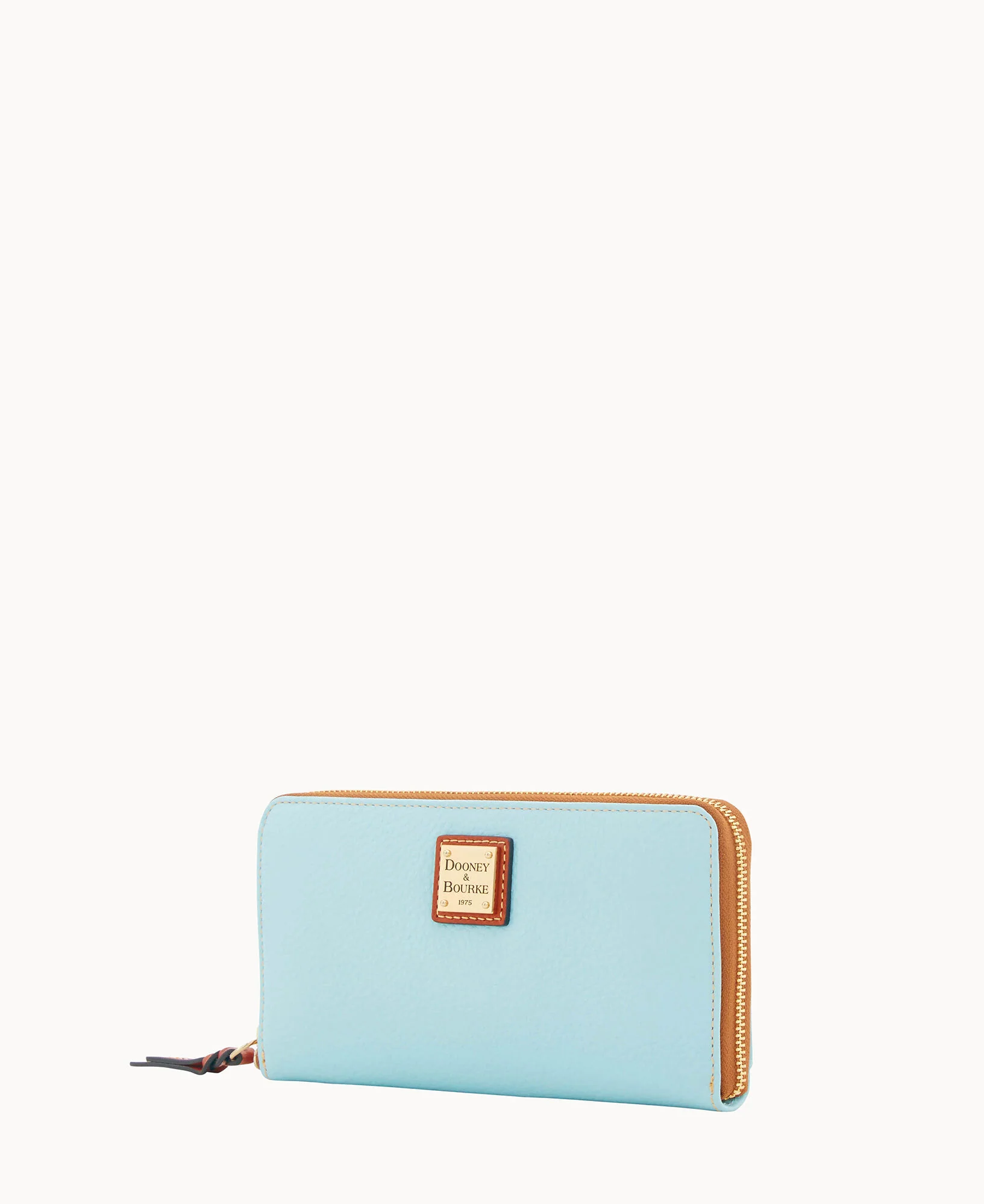 Pebble Grain Large Zip Around Wristlet