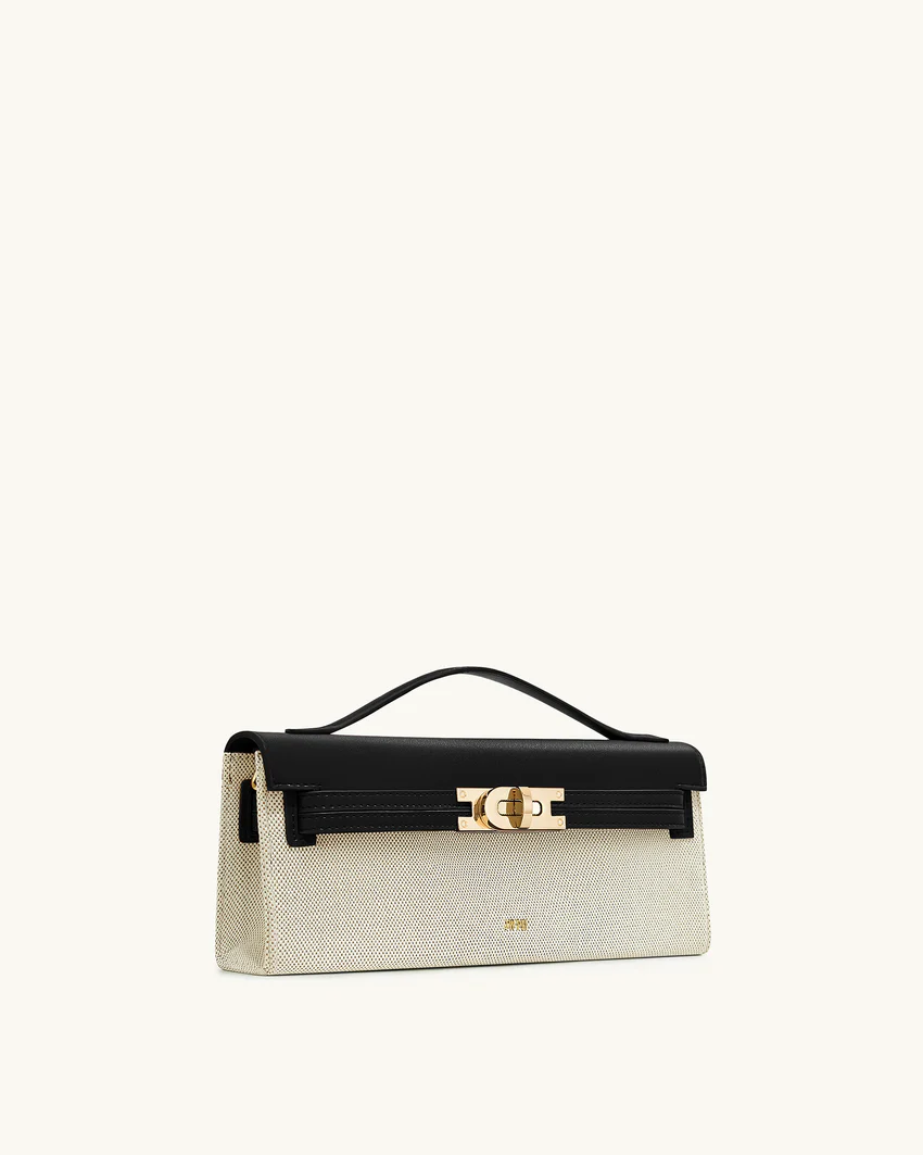 Bria Structured Top Handle Bag - Black Canvas