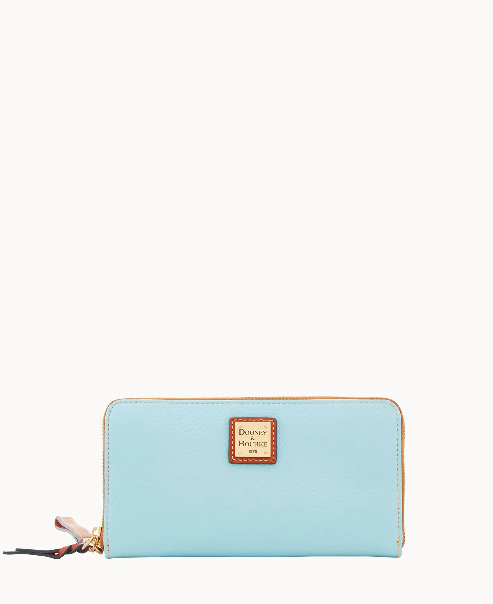 Pebble Grain Large Zip Around Wristlet