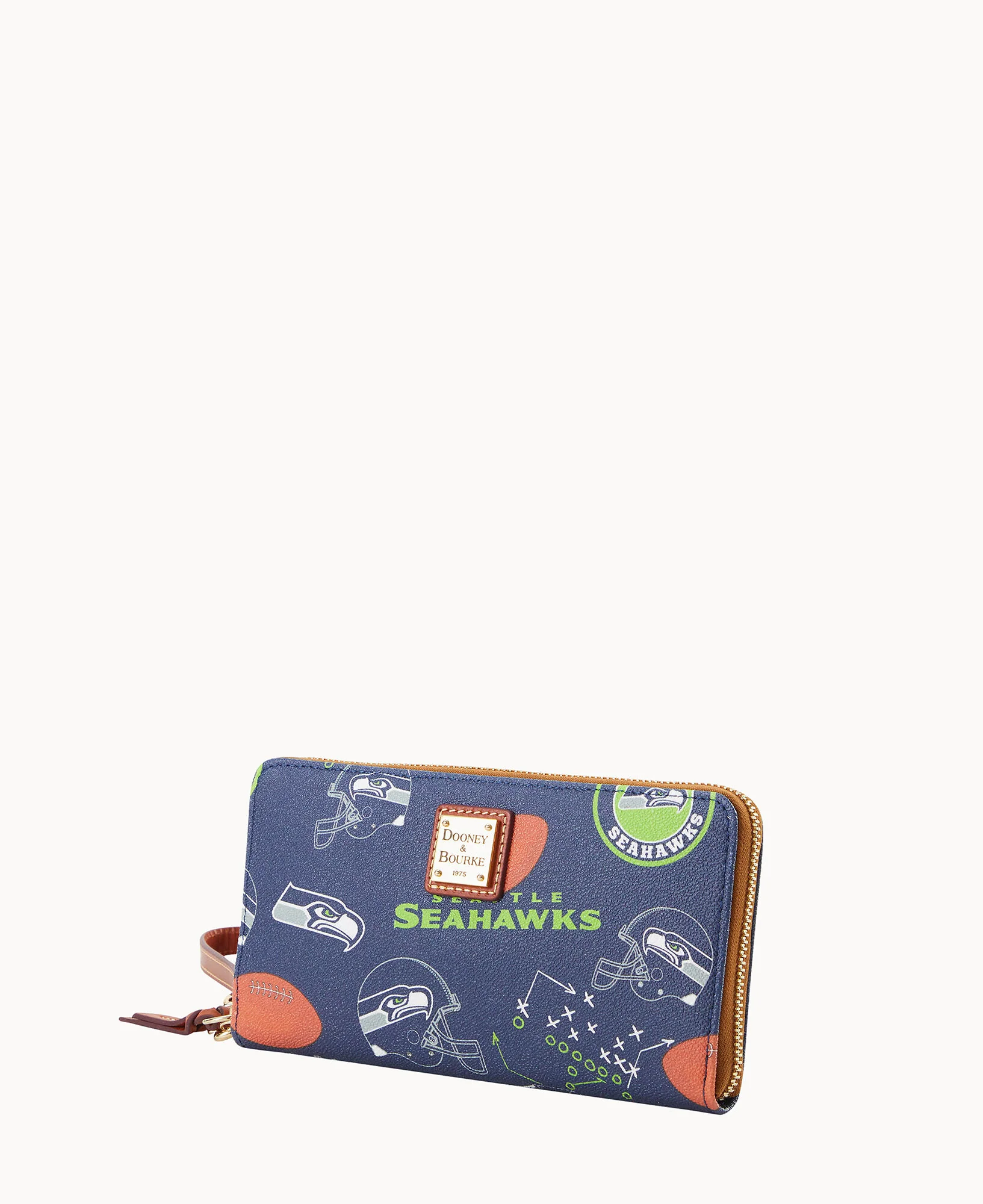 NFL Seahawks Large Zip Around Wristlet