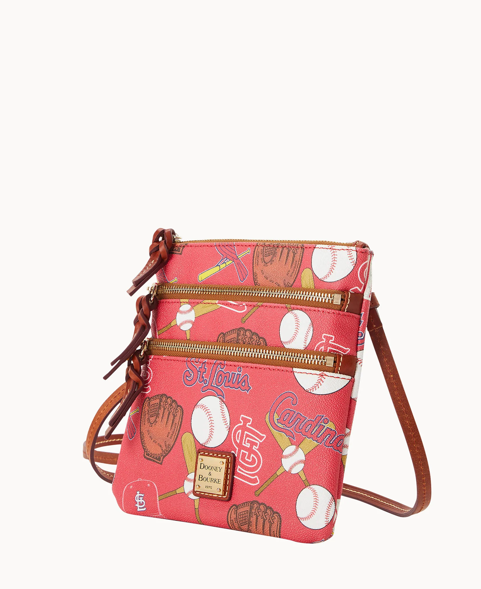 MLB Cardinals Triple Zip Crossbody