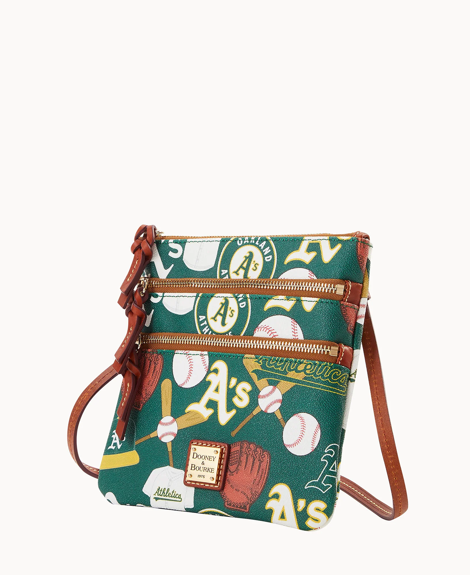 MLB Athletics Triple Zip Crossbody