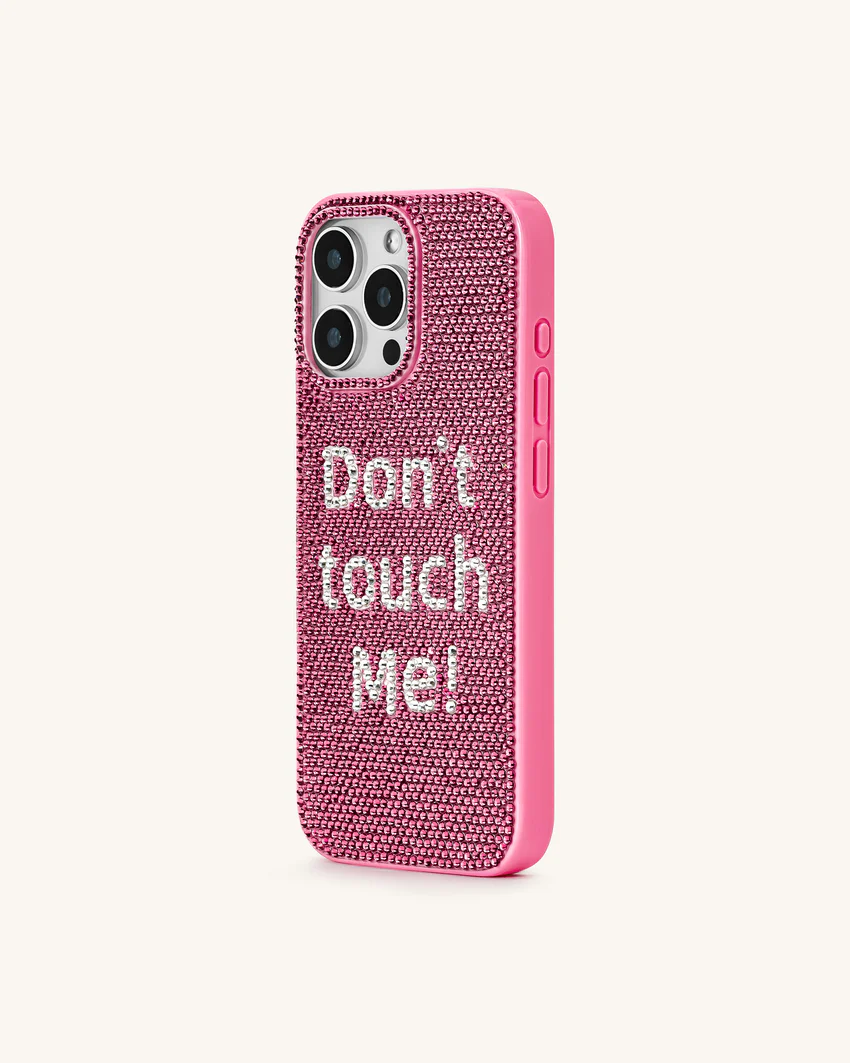 Don't Touch Me! iPhone Case - Multicolor Pink