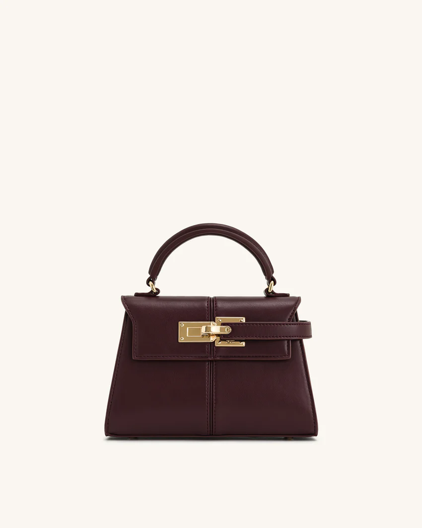 Elise Top Handle Bag - Deep Burgundy